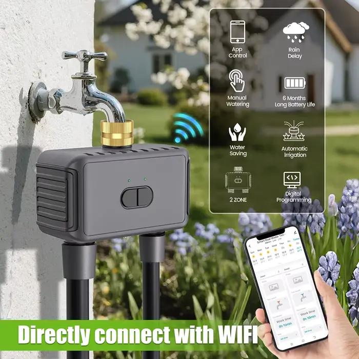 Tuya WiFi minuterie d'eau intelligente 2 prises