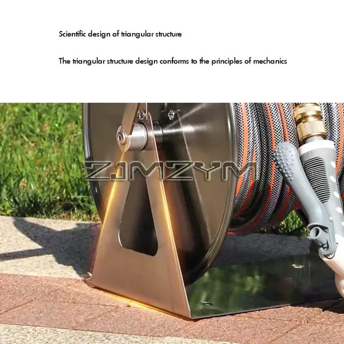 Support de stockage de tuyaux d'eau de lavage de voiture d'arrosage en acier inoxydable