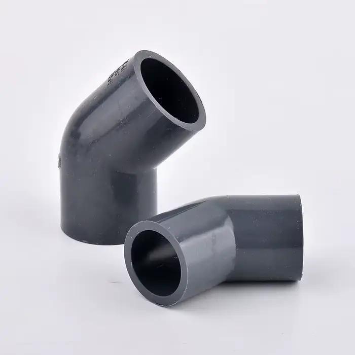 Connecteur de tuyau en PVC gris, raccords de joint de tuyau d'eau d'irrigation, té coudé droit, pois