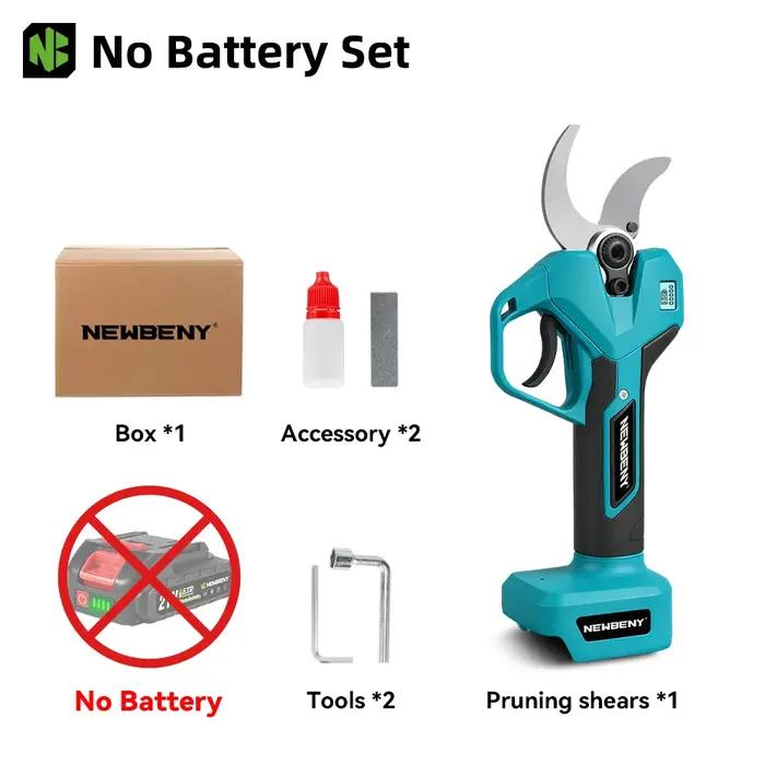 Sécateur électrique NewBeny moteur sans balais 21V pour taille d'arbres fruitiers bonsaïs jardinage multifonctionnel occasions spéciales