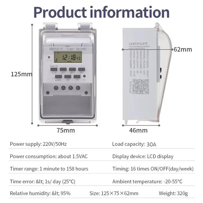 Minuterie numérique électronique programmable