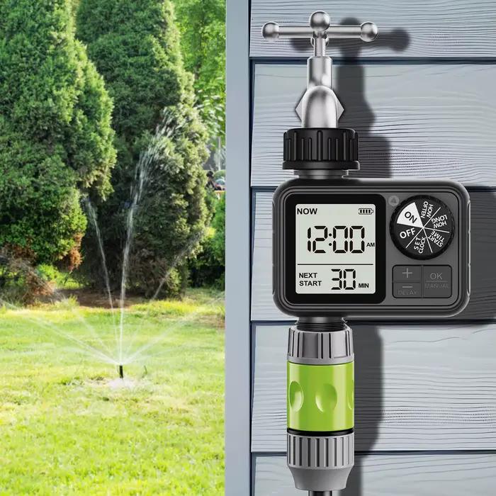 Programmateur d'arrosage numérique Eshico HCT-M02 avec bouton rotatif pour arroseur automatique – Outil
