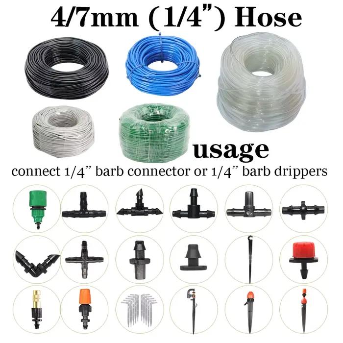 Tuyau d'irrigation en PVC MUCIAKIE pour jardin flexible anti-abrasion et UV résistant auto-rembobinable pour arrosage de légumes fleurs arbres et buissons