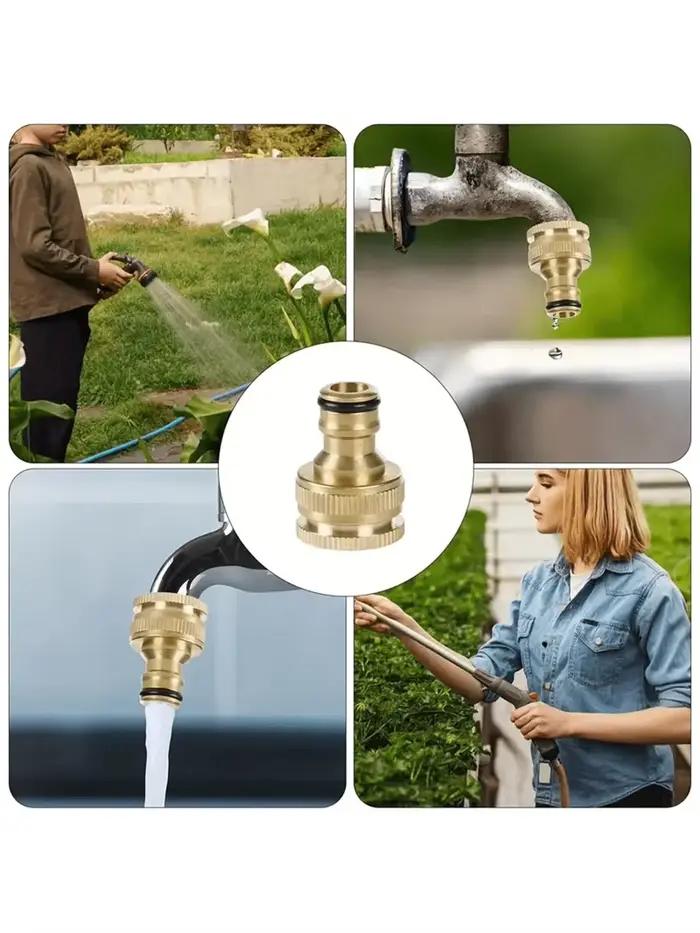 Adaptateur de tuyau d'arrosage en laiton pour kits d'arrosage robustes connecteur de robinet nettoyeur haute pression irrigation jardin professionnel amateur