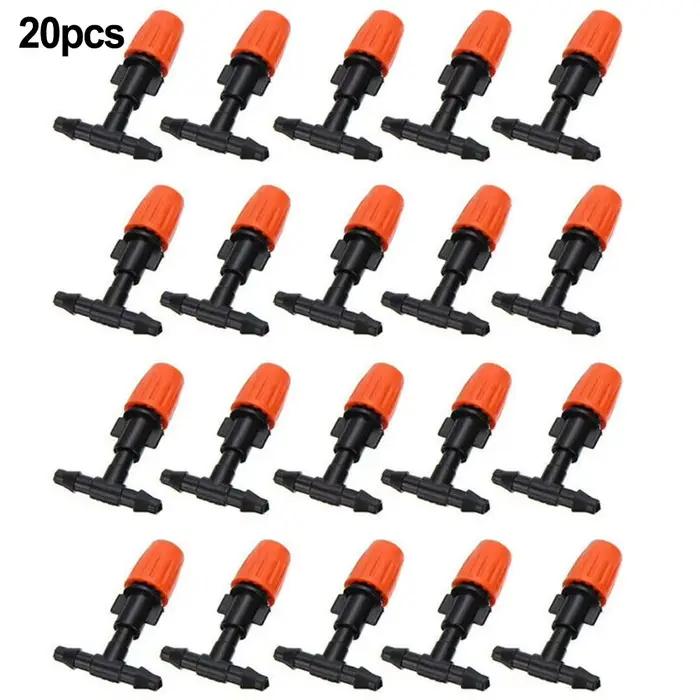 Buses d'arrosage micro goutte-à-goutte réglables pour jardin et agriculture kit de 20 ou 50 buses d'arrosage en plastique blanc ou jaune pour entretien facile et irrigation précise