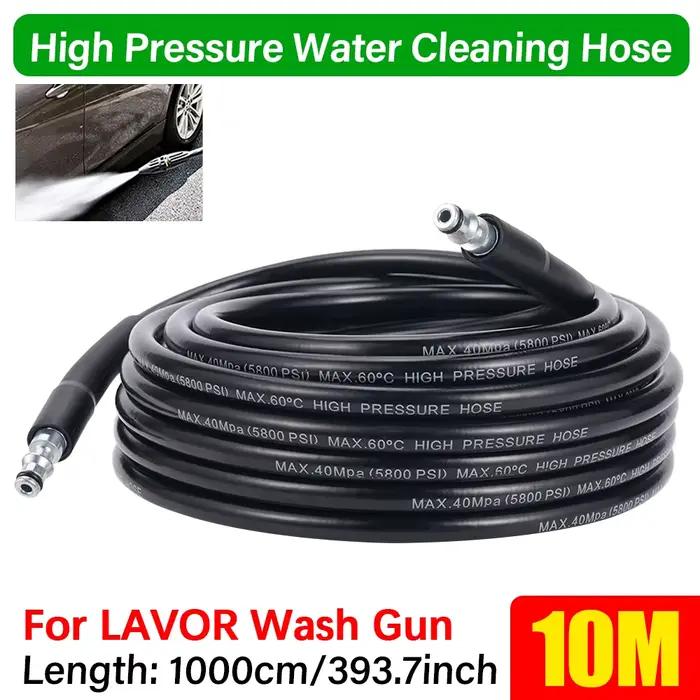 Tuyau de laveuse haute pression 10M, tuyau d'extension 5800 Psi pour nettoyeur haute pression Lavor,
