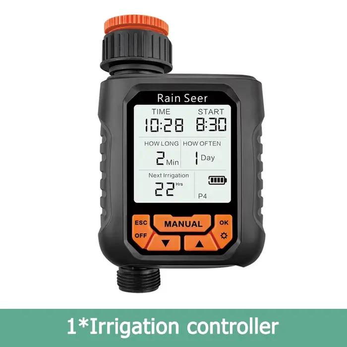 Soudeur grand écran LCD minuterie d'eau étanche IP65 maison jardin irrigation minuterie de pluie sys
