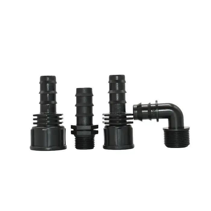Connecteur de tuyau en plastique, filetage 1/2 3/4 1 pouce à 16/20/25mm, raccord de tuyau en plastiq