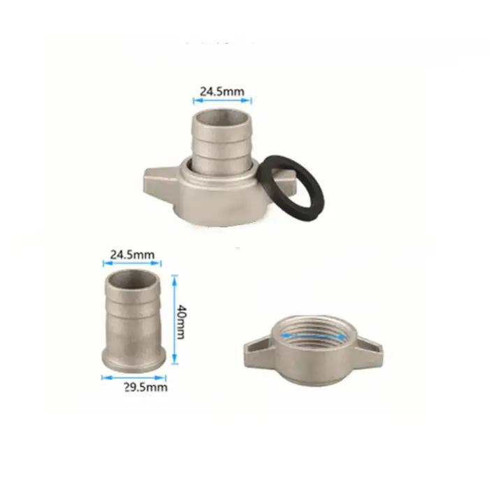 Connecteur de tuyau en aluminium pour pompe à eau avec joint en caoutchouc pour une connexion sécuri