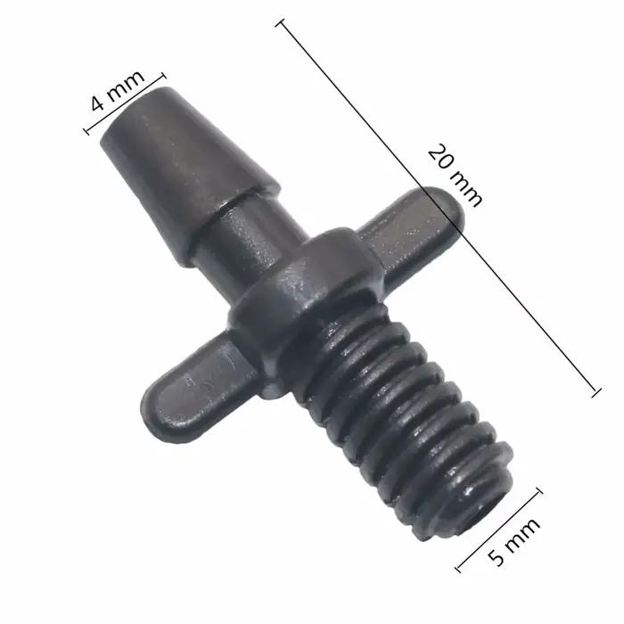 Connecteurs barbelés pour tuyau de jardin 3/5mm filetage 5mm double voie 50 pièces pour irrigation paysagère et balconnement