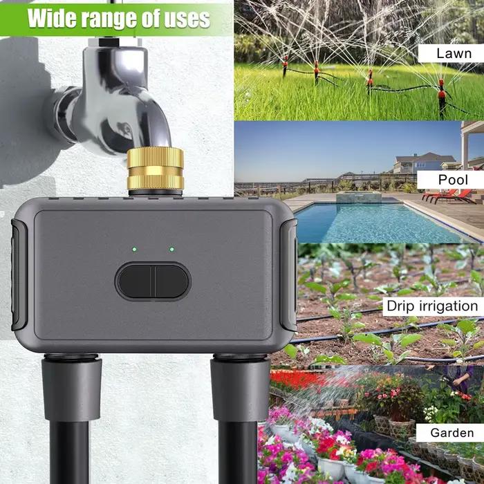 Tuya WiFi minuterie d'eau intelligente 2 prises
