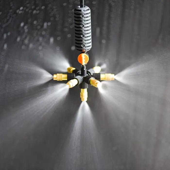 Brumisation suspendue 5/7 voies réglable en laiton plastique arroseur buse de refroidissement arrose