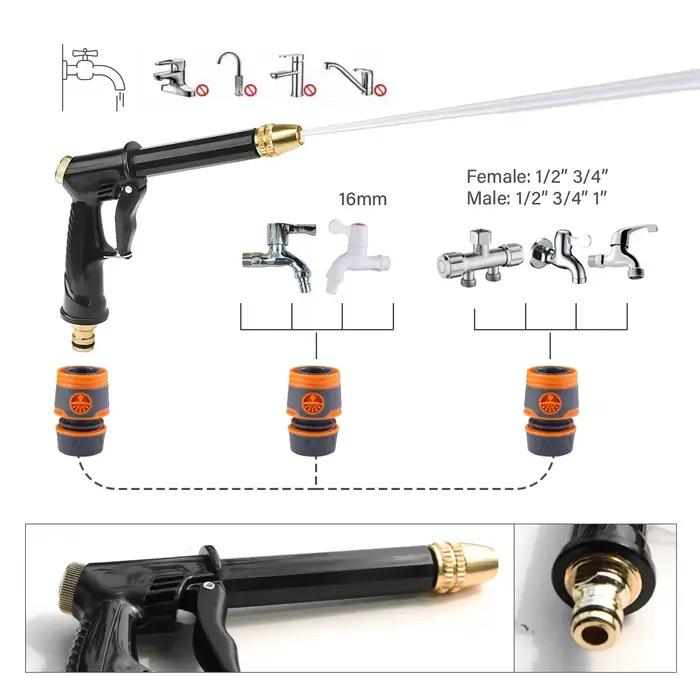 Pistolet à eau de jardin 3/8 "1/2" 3/4 "