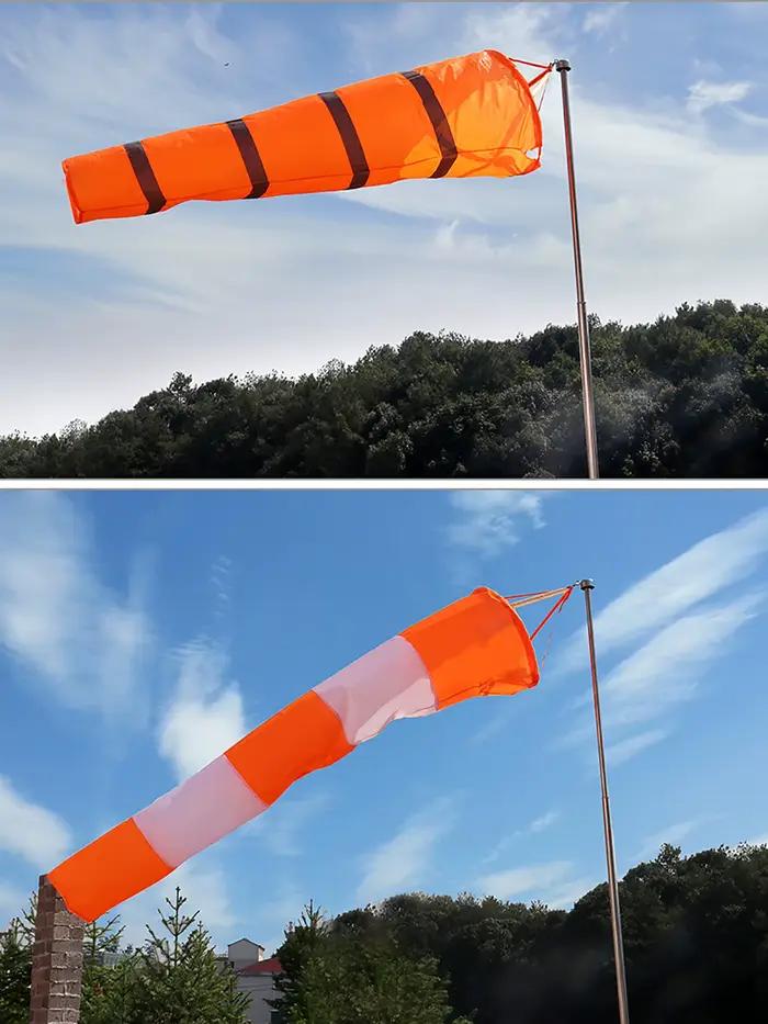 Mesure de la direction du vent en plein air, manche à vent, ceinture de coulée, girouette anti-déchi
