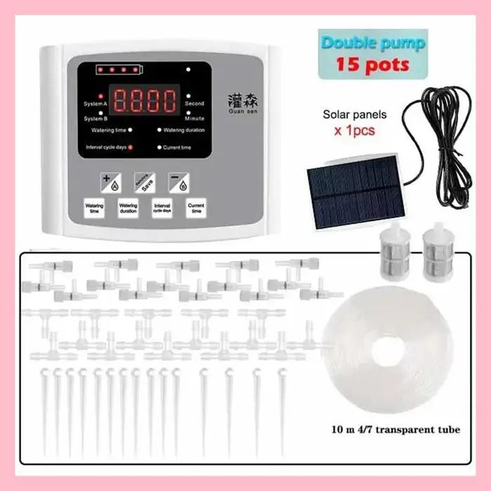 Kit d'irrigation goutte-à-goutte automatique à énergie solaire