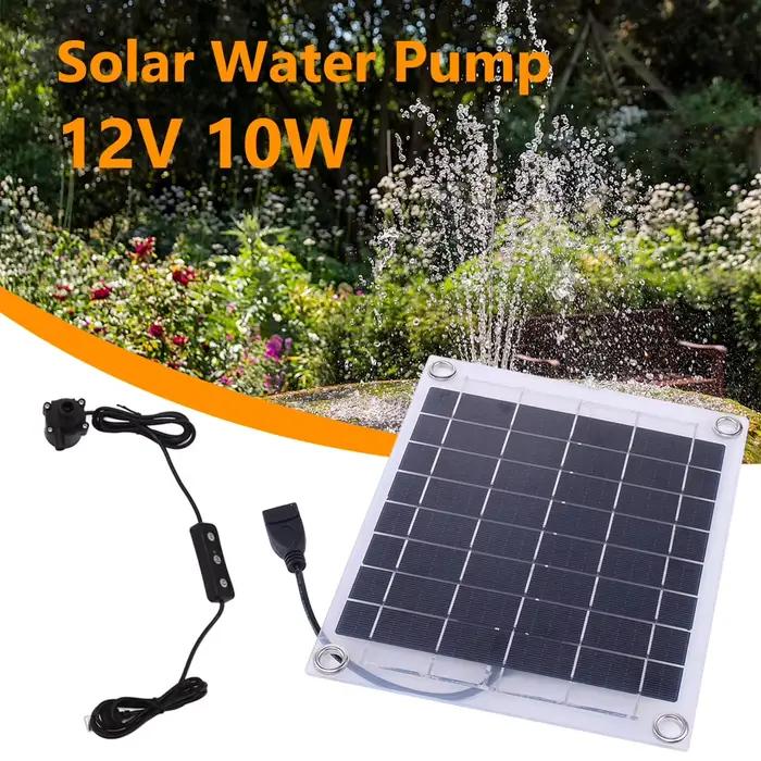 Pompe à eau solaire 12V 10W pour décoration de jardin, mini pompe d'arrosage, système d'arrosage, po