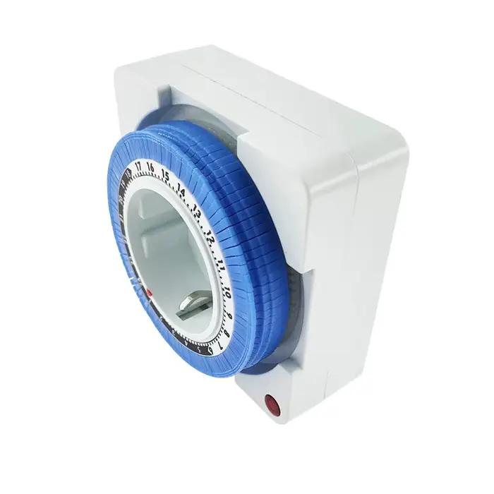 Minuterie Programmable Mécanique EU 24 Heures Prise Murale Coupure Automatique Interrupteur Intelligent Haute Puissance Occasions Domestiques Commerciales
