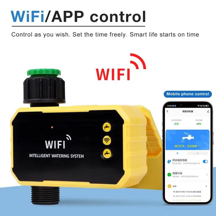 Minuterie d'arrosage solaire WiFi pour jardin numérique LCD contrôle de valve d'eau système d'irrigation intelligent automatique extérieur occasions spéciales