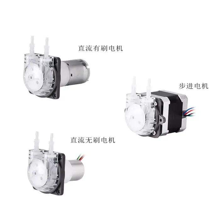 Pompe péristaltique micro PENGPU 24V avec moteur pas à pas et tube en silicone, pompe à liquide haut