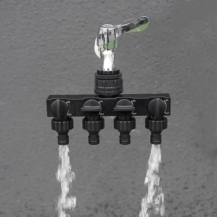 Distributeur de tuyau d'arrosage 4 voies