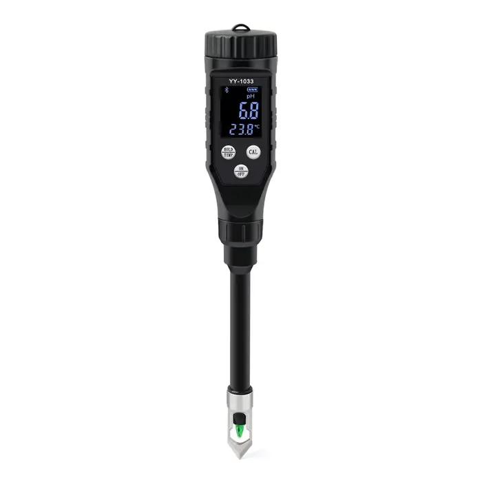 Testeur de sol intelligent avec Bluetooth, PH-mètre, analyseur de température et d'acidité, enregist