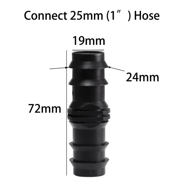 10 pièces 16mm 20mm 25mm raccords barbelés connecteur droit à travers Micro goutte-à-goutte PE tuyau