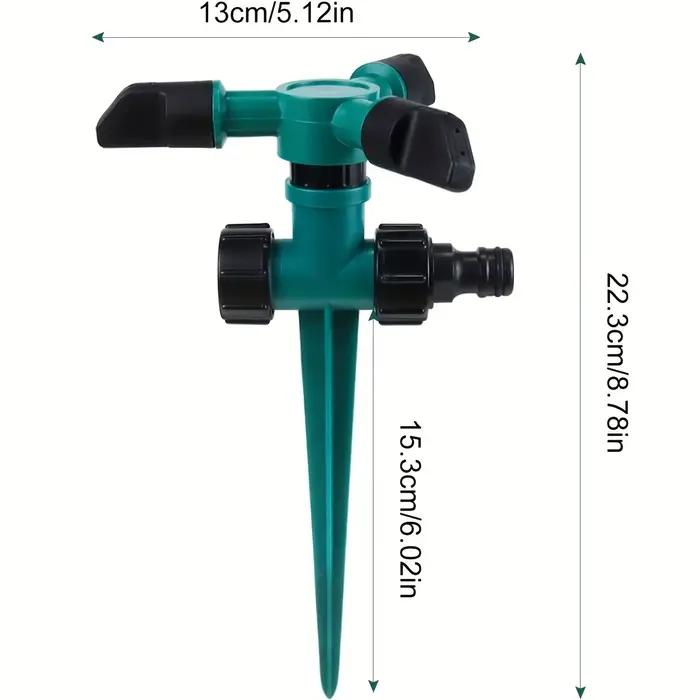Système d'irrigation professionnel 360 degrés arroseur de jardin avec pulvérisation réglable économie d'eau base en plastique robuste pour pelouses et plantes