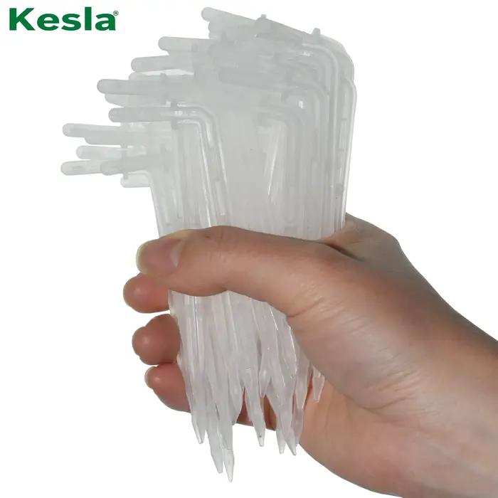 KESLA 50x jardin 4/7mm tuyau Transparent courbure flèche goutteur 1/4 ''émetteur goutte à goutte éco