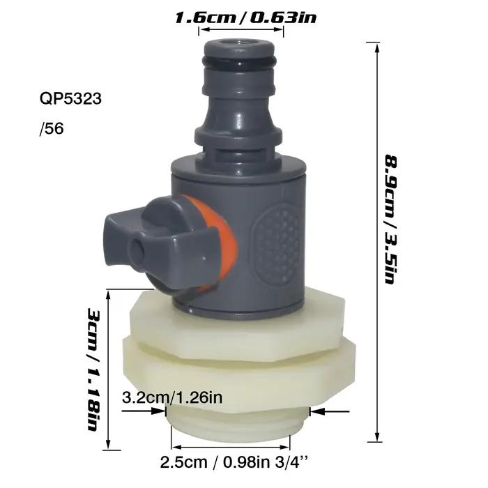 3/4 mâle femelle robinet connecteur rapide mamelon tuyau d'arrosage filetage