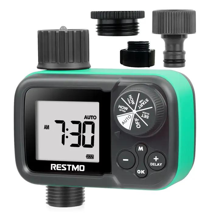 Programmateur d'arrosage automatique à vanne à boisseau pour basses pressions – Idéal pour l'irrigation des pelouses