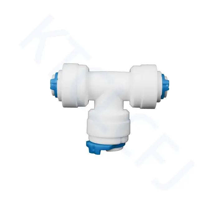 RO raccord de tuyau d'eau coude droit Tee Cross 1/4 "3/8"