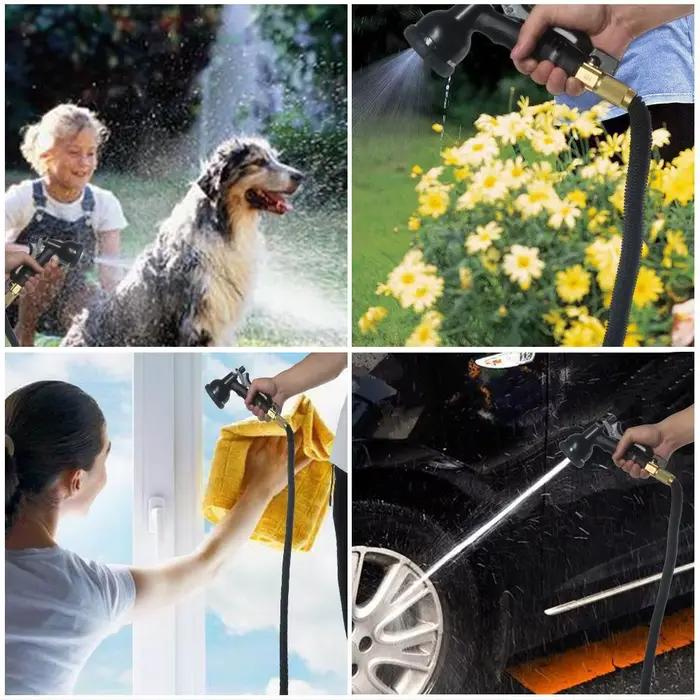 Tuyau d'arrosage extensible pour jardin, flexible et résistant, multi-longueur, multi-couleurs, idéal pour l'arrosage, lavage de voiture et nettoyage de terrasse
