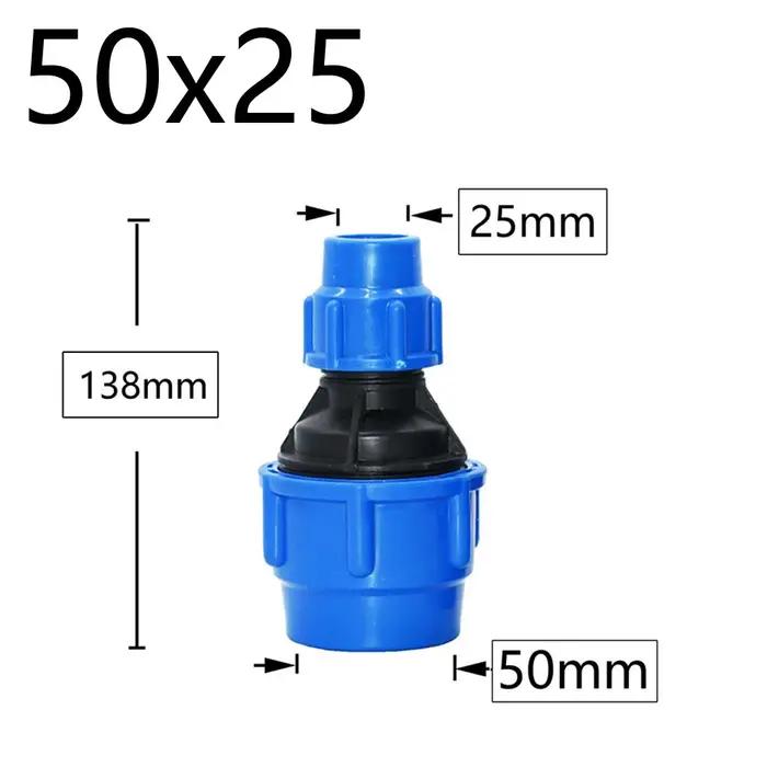 Kit d'irrigation réducteur de raccord rapide WHWH pour tuyau PE diamètre extérieur 20/25/32/40/50/63mm conception humanisée résistance à la corrosion matériaux plastique adapté pour jardinage occasions spéciales