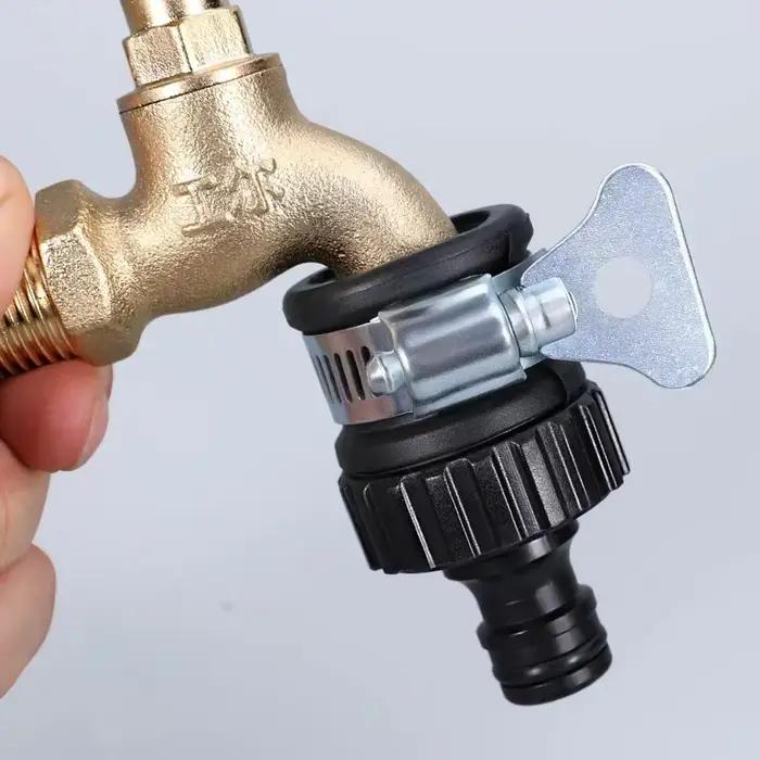 Adaptateur de robinet d'eau universel connecteur d'eau de jardin en plastique robuste pour irrigation jardin lavage voiture deux pièces
