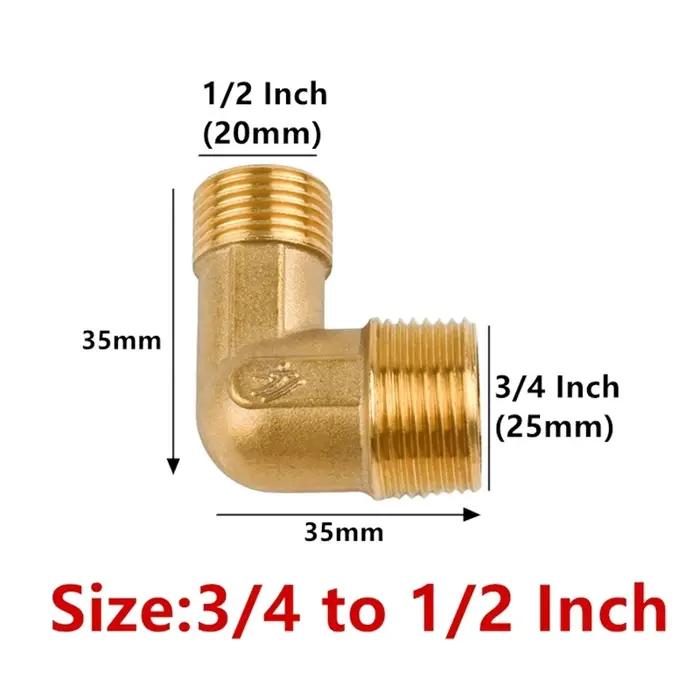 Connecteur coudé à filetage mâle en laiton pour système d'irrigation jardin esthétique et durable pour divers diamètres et couleurs à offrir jardiniers