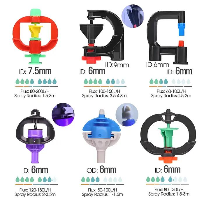 24 types de dispositif d'arrosage de jardin 90 ° 180 ° 360 ° Buse d'irrigation à Suspension de Type réfraction