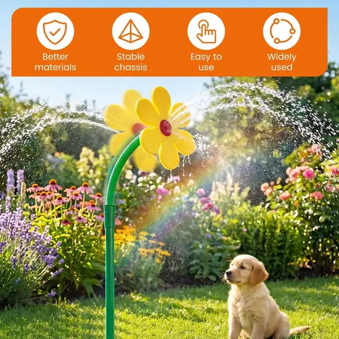Arroseur rotatif Crazy Daisy 360° arroseur de jardin dansant en forme de fleur arroseur de pelouse réglable décoration de jardin occassions spéciales jardin familial cadeau anniversaire