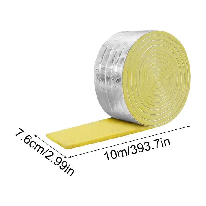 Ruban Isolant Auto-Adhésif en Laine de Verre pour Tuyaux d'Eau Isolation Phonique et Thermique Installation Facile Protection des Tuyaux Occasions Spéciales