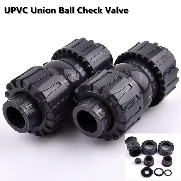 Valve de contrôle à bille en PVC, 1 pièce, 20 ~ 63mm, en plastique, pour Aquarium, jardin, accessoir