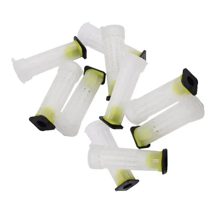 20 pièces reine cage couvercle arrière receveur reine cellules en plastique abeilles boîte cages abe
