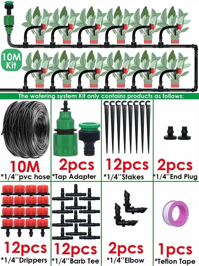 KESLA – système d'arrosage automatique pour jardin, Kit d'irrigation goutte à goutte, buses de 1/4 p