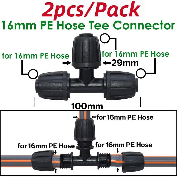 KESLA 2 pièces 16mm 1/2 ''PE tuyau connecteur séparateur té couplage fileté serrure à 4/7mm 3/5mm tu