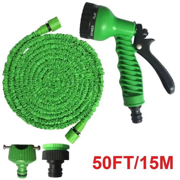 Tuyau magique haute pression extensible, 7 fonctions de pulvérisation d'eau étendue, pistolet, matér