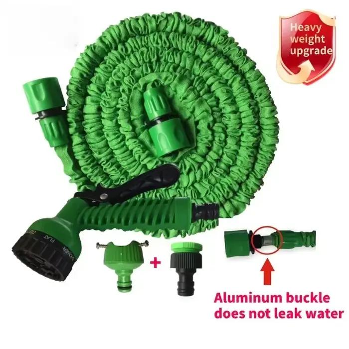 Tuyau d'eau extensible en TPE flexible et robuste avec système rembobinable et montage au mur pour jardinage et nettoyage voiture