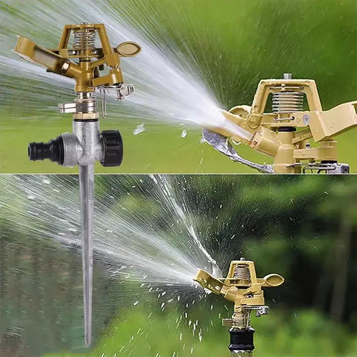 Arroseurs de jardin, rotation réglable à 360 degrés, Irrigation de pelouse, impulsion à pointes en m