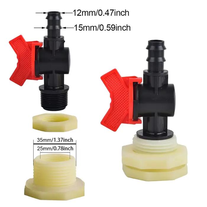 Adaptateur de vanne de cloison de baril de pluie en PVC, adaptateur de tuyau de 16, 20mm, aquariums,
