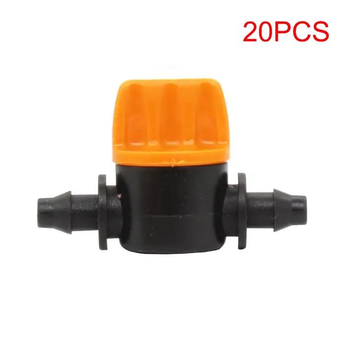 20 pièces tuyau en Pvc à travers la vanne d'irrigation Double barbe Mini