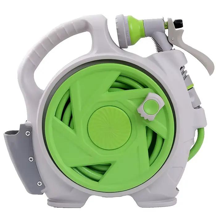 Enrouleur de tuyau d'arrosage portable en métal pour jardin, cour et pelouse multifonctionnel et esthétiquement plaisant