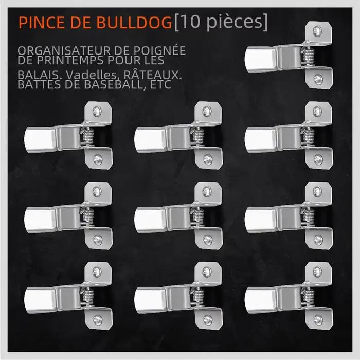 Organisateur d'outils de jardin en fer mural pour garages et abris de jardin 10 supports muraux pour pelles rangement efficace et durable