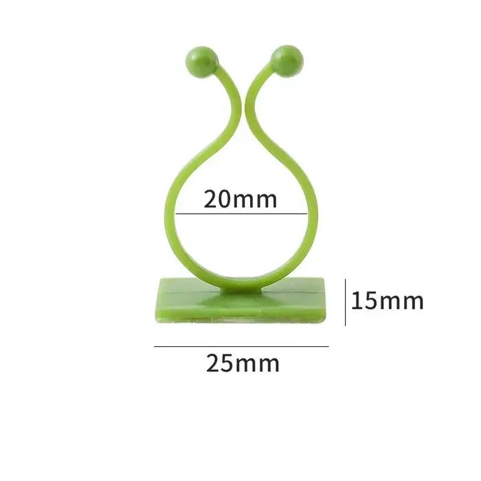 Clips muraux pour plantes grimpantes en plastique avec plusieurs couleurs et styles variés pour la maison, le bureau et la voiture